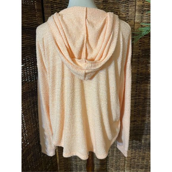 SO Women's Hooded Sweater Long Sleeve Pullover Crewneck Casual Orange Size Large - Picture 4 of 8